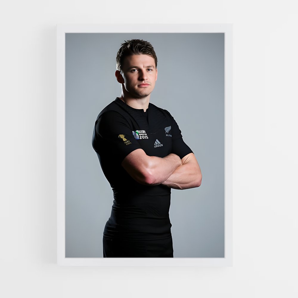 Poster Beauden Barrett en Action – affiche Rugby (vue 3)